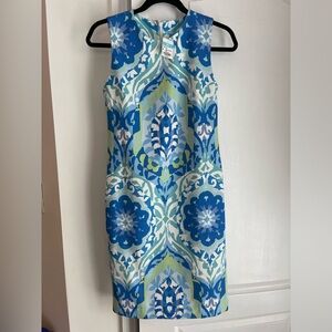 New! J. McLaughlin Belinda Dress Blue Floral. NWT in Size 0.